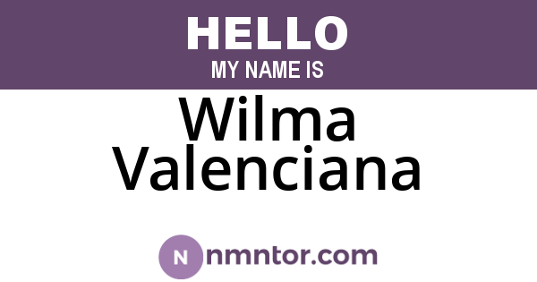 Wilma Valenciana