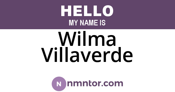 Wilma Villaverde