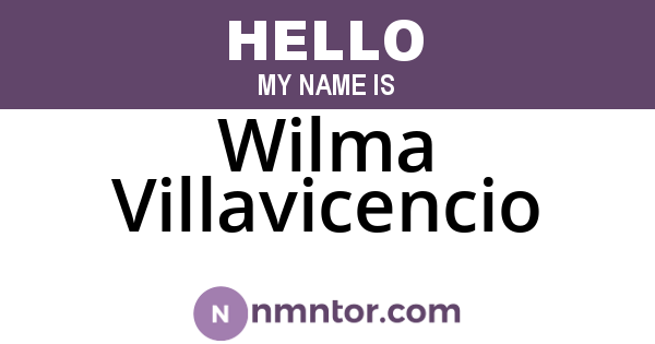 Wilma Villavicencio