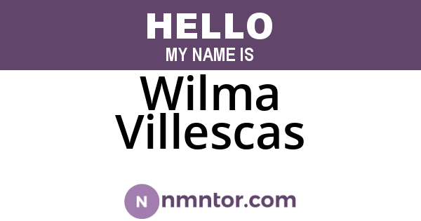 Wilma Villescas