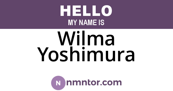 Wilma Yoshimura