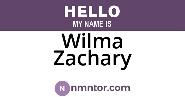 Wilma Zachary