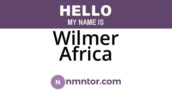 Wilmer Africa