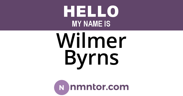 Wilmer Byrns