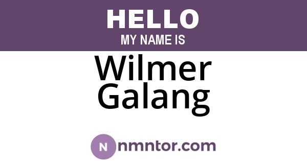Wilmer Galang