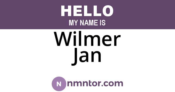Wilmer Jan