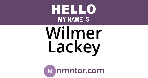 Wilmer Lackey