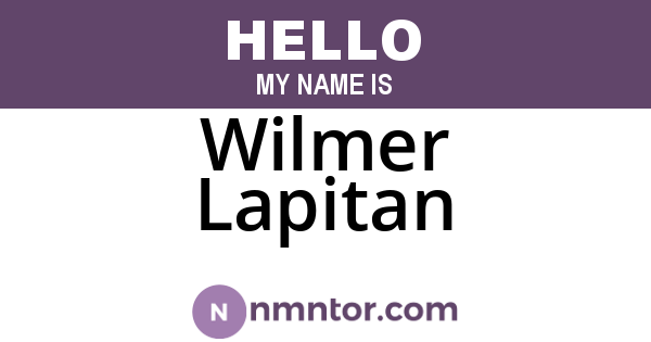 Wilmer Lapitan