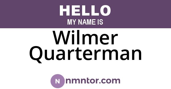 Wilmer Quarterman