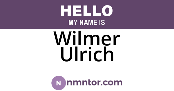 Wilmer Ulrich