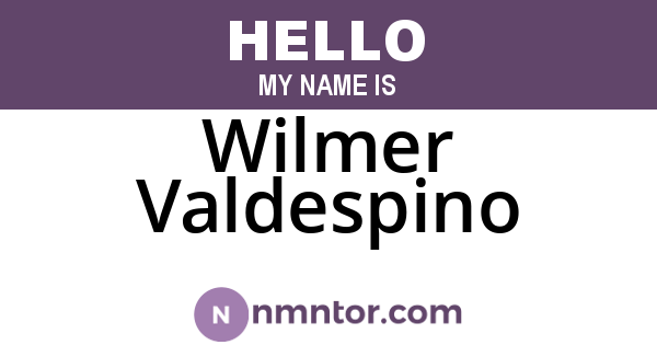 Wilmer Valdespino
