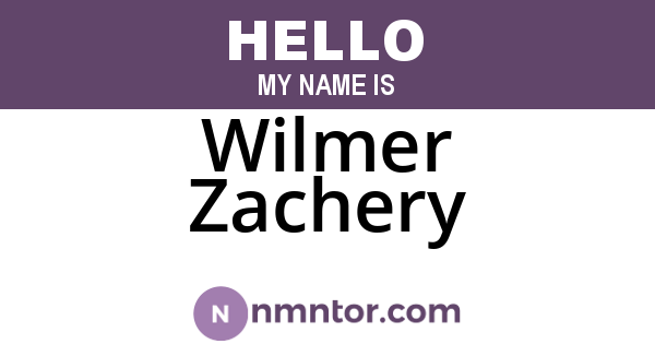 Wilmer Zachery