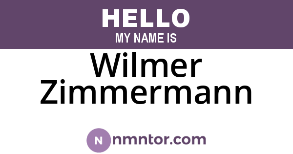 Wilmer Zimmermann