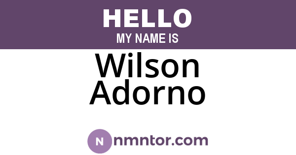 Wilson Adorno