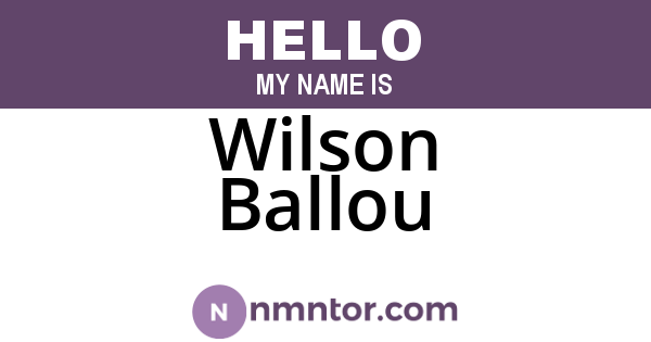 Wilson Ballou