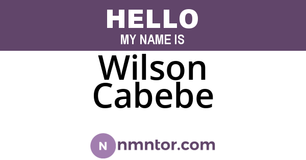 Wilson Cabebe