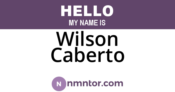 Wilson Caberto
