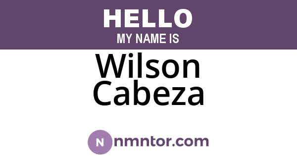 Wilson Cabeza