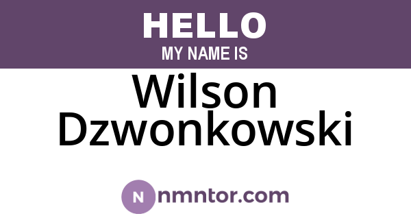 Wilson Dzwonkowski