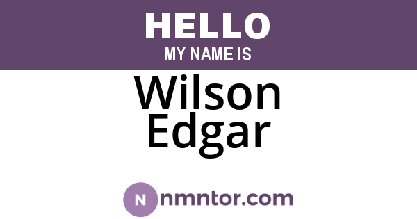 Wilson Edgar