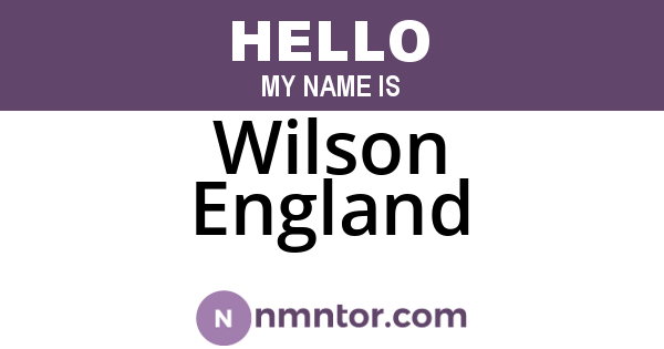 Wilson England