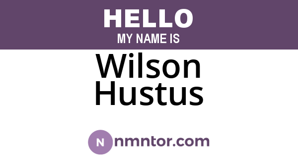 Wilson Hustus