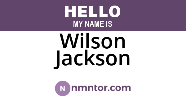 Wilson Jackson