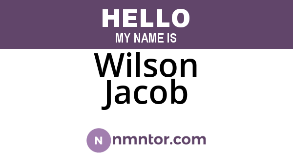 Wilson Jacob