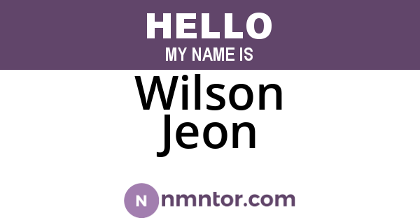 Wilson Jeon