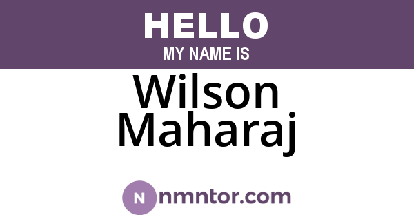 Wilson Maharaj