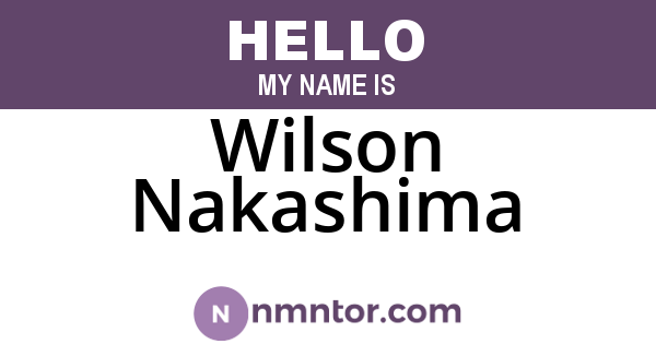 Wilson Nakashima