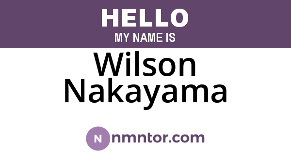 Wilson Nakayama