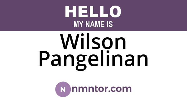 Wilson Pangelinan