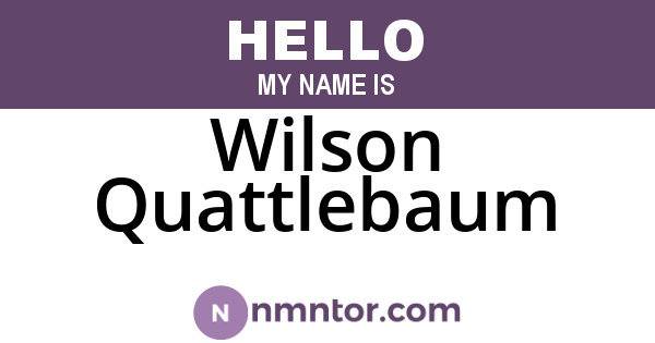 Wilson Quattlebaum