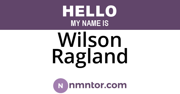 Wilson Ragland