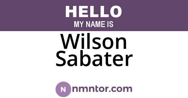Wilson Sabater