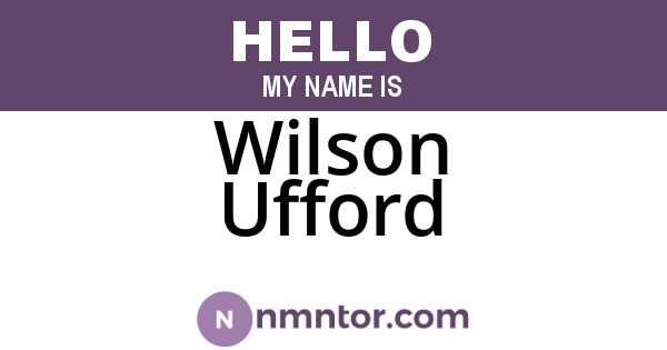 Wilson Ufford