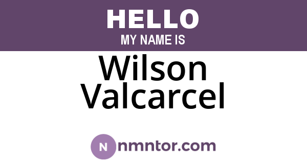 Wilson Valcarcel