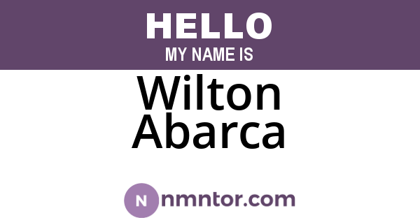 Wilton Abarca