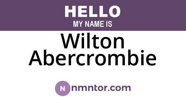 Wilton Abercrombie