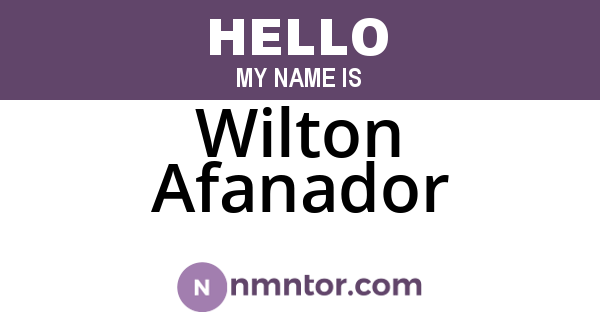 Wilton Afanador