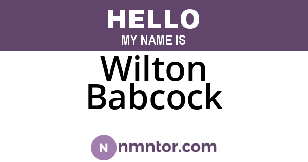 Wilton Babcock