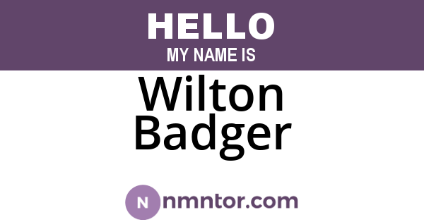 Wilton Badger