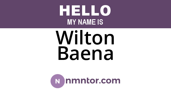 Wilton Baena