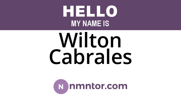 Wilton Cabrales