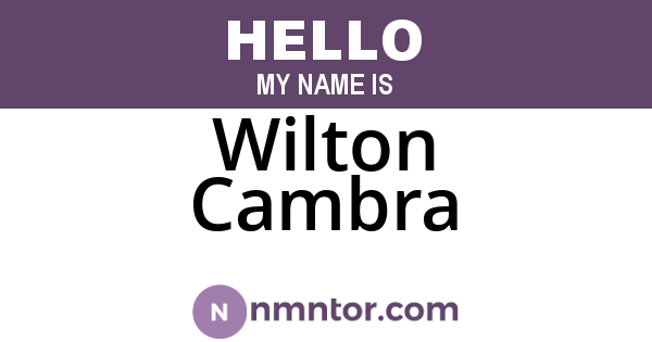 Wilton Cambra