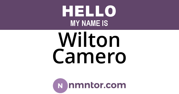 Wilton Camero