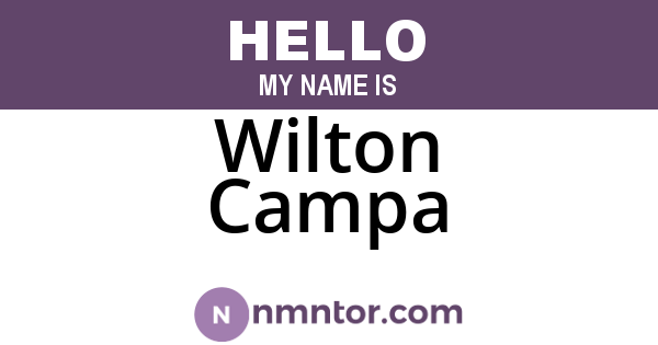 Wilton Campa