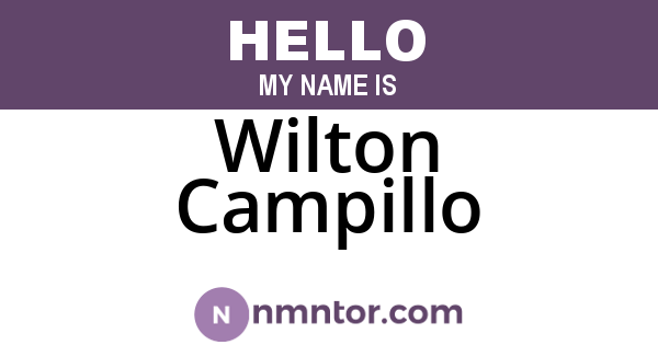 Wilton Campillo