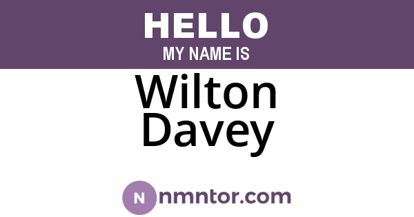 Wilton Davey